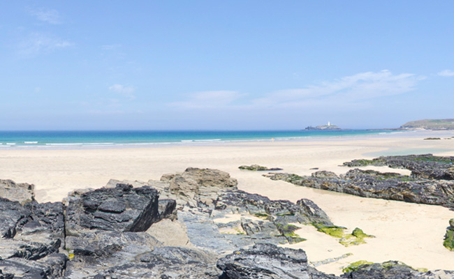 Gwithian Towans Beach in West Cornwall