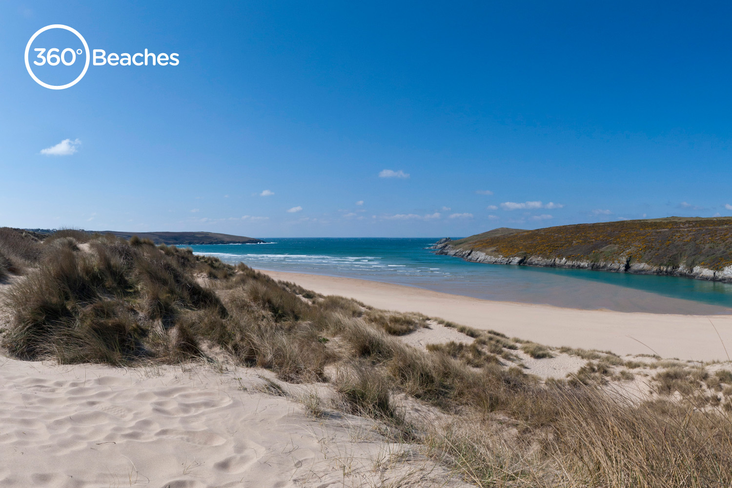 Sand dunes at Crantock Beach near Newquay in Cornwall