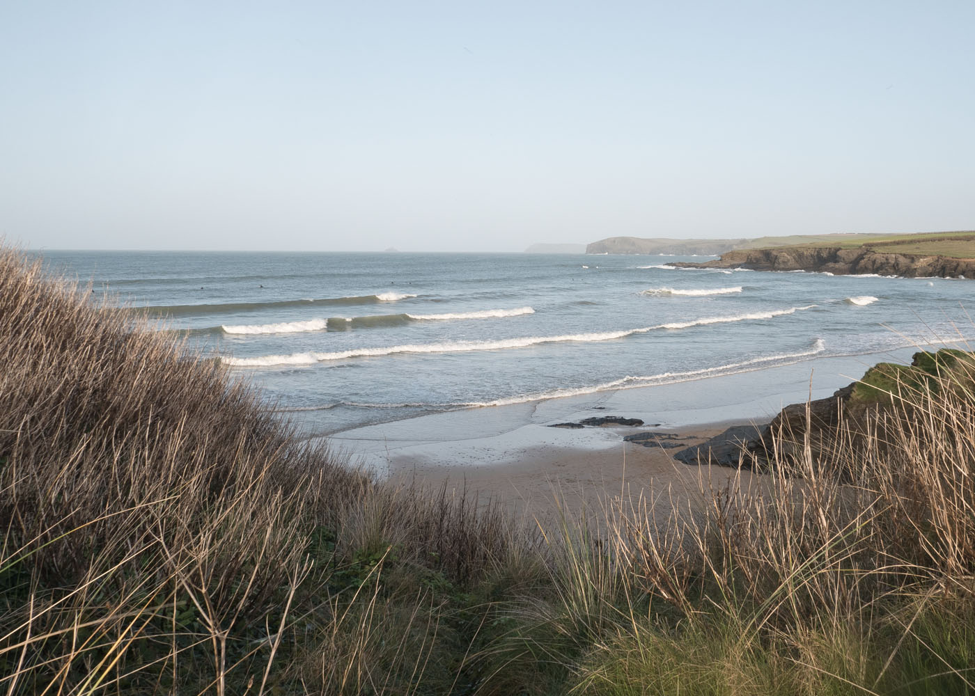 Waves on Harlyn Bay near Padstow North Cornwall