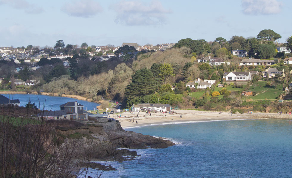 Swanpool beach in Falmouth