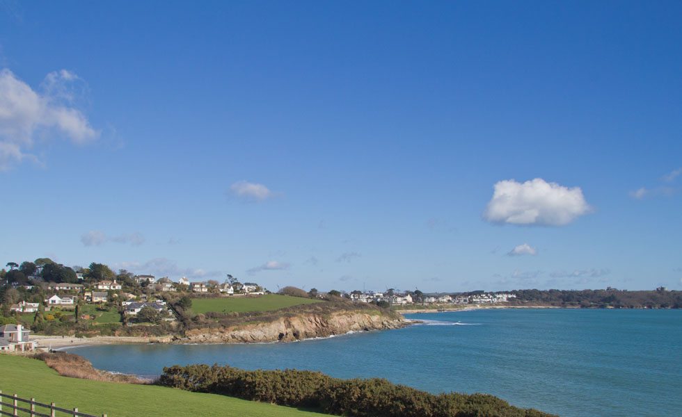 A veiw of Swanpool, Gyllyngvase and Castle beach in Falmouth