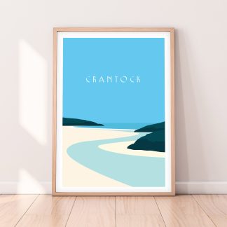 Crantock beach Print Newquay Print Cornwall Beach Print